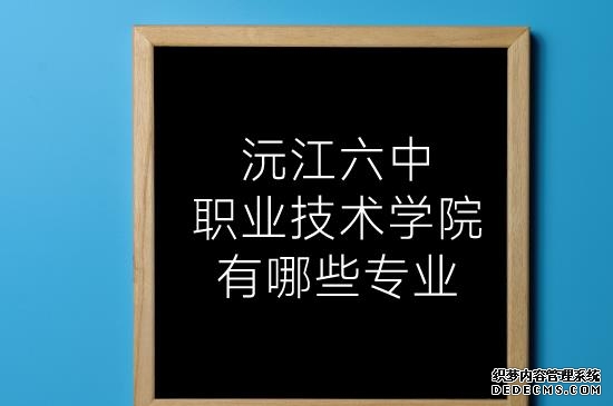 湖南沅江六中职业技术学院有哪些专业？